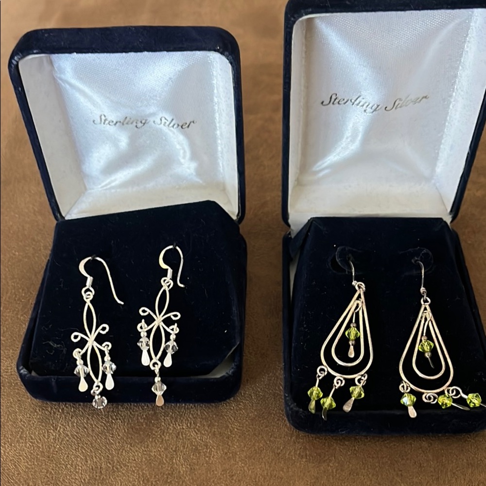 Two pairs NEW IN BOX sterling silver earrings. New no tags.